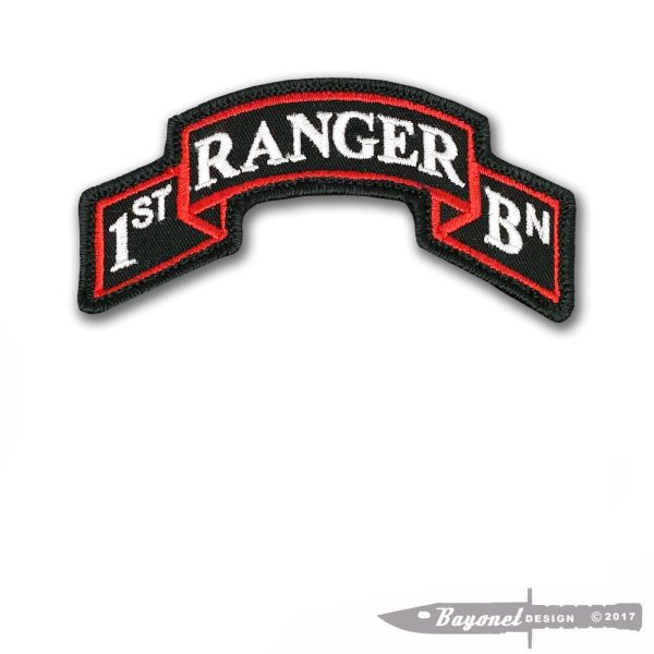 1st Ranger Battalion Scroll - Dress - Modern Scroll Wax Backed - 3 7/8" x 2"  - U.S. Army Ranger - 75th Infantry Regiment - Sua Sponte - Rangers Lead the Way!