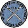 US Army Infantry  Mortarman (4 1/2") Steel Rain - Mortar Section - 11C - High Angle Hell - Ft Benning Georgia - Grunt - Harmony Church - Sand Hill - Iron On (Wax Backing) - Image 2
