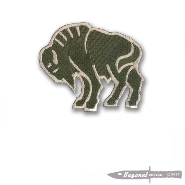 17th Infantry Regiment Buffalo DUI Logo Patch - Multicam - Hook & Loop OIF - OEF - 3" X 2.5" - Non-merrowed Edge - (Velcro)