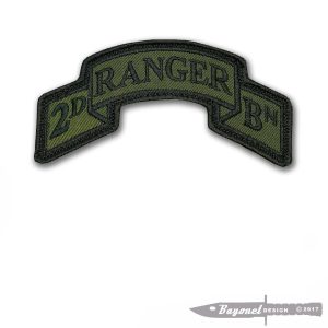 2nd Ranger Battalion Scroll – Olive Drab – Modern Scroll – Hook & Loop Backed – 3 7/8″ x 2″ – U.S. Army Ranger – 75th Infantry Regiment – Sua Sponte – Rangers Lead the Way!