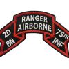 2nd BN Ranger Scroll (old style) Hook & Loop (Velcro)  - 4" x 2 3/8" - (BOLD OUTLINE) Merrowed Edge 2-75 - Image 2