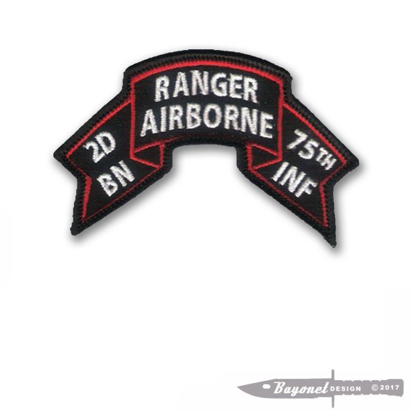2nd BN Ranger Scroll (OLD STYLE - THIN OUTLINE)  - Wax Backed -  4" x 2 3/8" - Merrowed Edge
