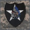 Pair of 2nd Infantry Division "Indian Head" and Indian Skull Head" Embroidered Patches (Each Patch is 4 1/4" X 5" and has a wax backing (Iron On))  - Image 4