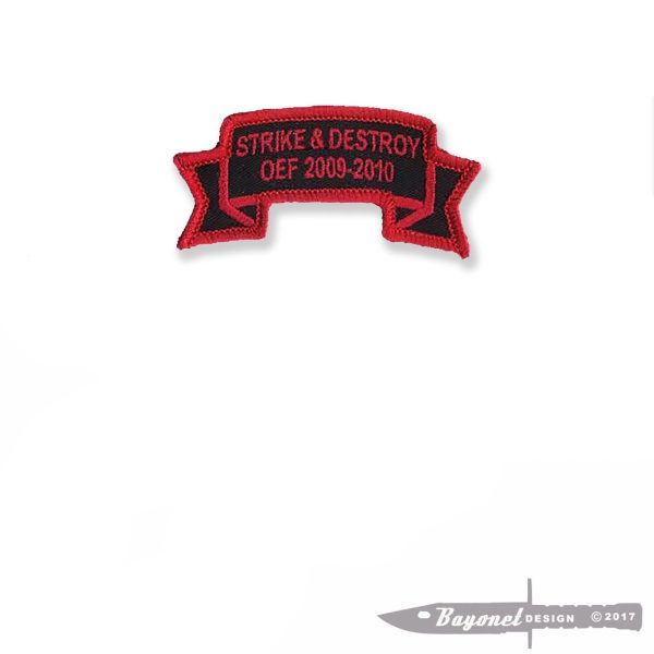 5-2 Infantry (5th Stryker Brigade) STRIKE & DESTROY Embroidered Scroll (Scroll Only) - 2nd ID - OEF 2009