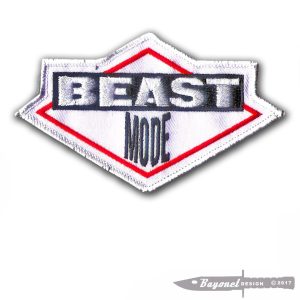 Beast Mode - Hook and Loop Backing - 4 3/4" X 2 1/2" embroidered Patch - US Special Forces - US Army Ranger - Special Operations - Navy SEAL - Chest Rig Patch - Gear Bag