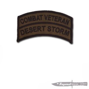 Desert Storm / Gulf War - Olive Drab Combat Veteran Tab - USMC - US ARMY - US Navy - SFG - US Air Force