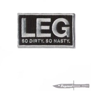 US Army Infantry  Embroidered Patch (3 3/4" X 2 1/4") "NASTY LEG" - Ft Benning Georgia - Grunt - Harmony Church - Sand Hill - Hook & Loop (Velcro)