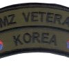 DMZ Olive Drab Tab - Republic of Korea Embroidered Tab - DMZ - Korean DMZ - 38th Parallel - 3 1/2" X 2" with a Wax Backing - Image 2