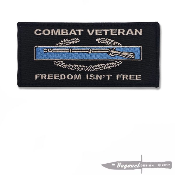 US Army Combat Infantry Embroidered Patch (Large 5" X 2 1/4") - Fort Benning, GA - Embroidered Patch - Freedom is Not Free - Hook & Loop (Velcro)