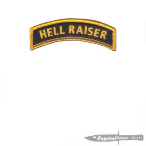 Hell Raiser Tab - (Velcro Backing) US Ranger Colors - US Special Forces - US Infantry - Morale Patch