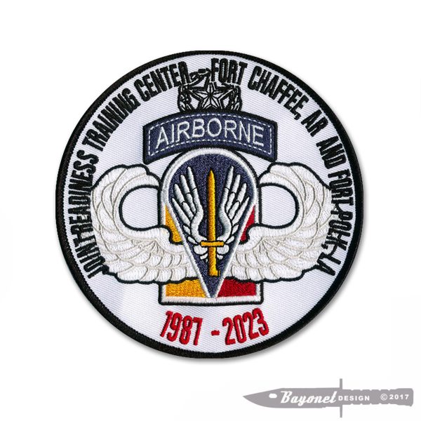 JRTC ( Joint Readiness Training Center) Commemorative Embroidered Patch ( 4 1/2") - Wax Backing - Fort Polk - Fort Chaffee - Infantry Training