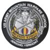 US Army Mountain Warfare School Embroidered Patch - 5" Diameter, Merrowed Edge, Wax Backing (Jericho, Vermont) - Image 4