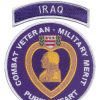 Purple Heart Embroidered Patch with "IRAQ" Tab - Military Merit - 4 1/2" Diameter Circular Patch with Tab - Wax Backing (Iron On) - Image 2