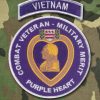 Purple Heart Embroidered Patch with Vietnam Tab - Military Merit - 4 1/2" Diameter Circular Patch with Tab - Wax Backing (Iron On) - Image 4