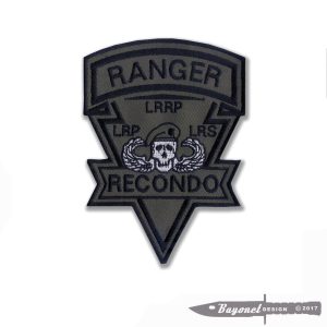 RECONDO - Ranger OD - 4  1/2" x 3 1/4" Embroidered Patch - Ranger - Vietnam - 101st Airborne - LRP - Reconnaissance - LRRP