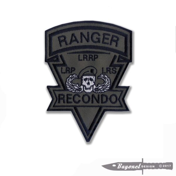 RECONDO - Ranger OD - 4  1/2" x 3 1/4" Embroidered Patch - Ranger - Vietnam - 101st Airborne - LRP - Reconnaissance - LRRP