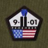 Remember "9-11-2001" 3 3/4" X 3 5/8" Embroidered Tribute Patch with WAX backing - Bikers - Firefighters - Police - EMT - Twin Towers - The Pentagon - Shanksville, PA - Image 2