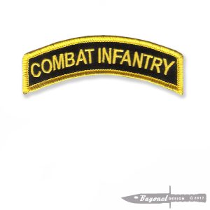 COMBAT INFANTRY TAB - CVMA Style Embroidered Tab with Wax Back - 1" X 3 1/2" - Combat Veteran - US Army - US Marines - Grunt - CIB - Combat Action Ribbon