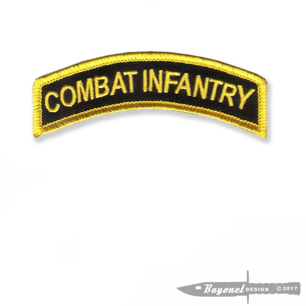 COMBAT INFANTRY TAB - CVMA Style Embroidered Tab with Wax Back - 1" X 3 1/2" - Combat Veteran - US Army - US Marines - Grunt - CIB - Combat Action Ribbon