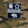 17th Infantry Regiment Buffalo DUI Logo Patch - (SWAT / DARK BLUE) - Hook & Loop -  3" X 3" - Non-merrowed Edge - (Velcro) - Image 2