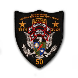 2nd Battalion, 75th Ranger Regiment Anniversary Embroidered Patch (1974-2024)
