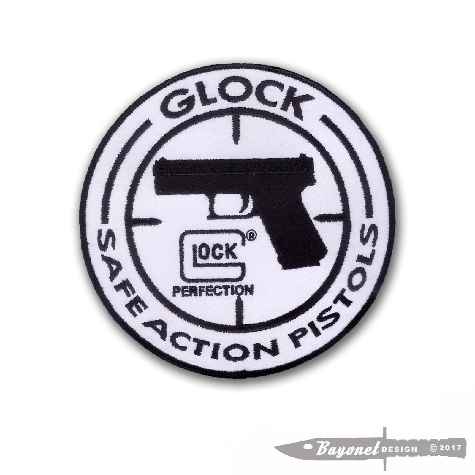 Glock Logo Embroidered Patch 5 Patch With A Wax Backing And Merrowed Edge Glock 17 Semi 3909